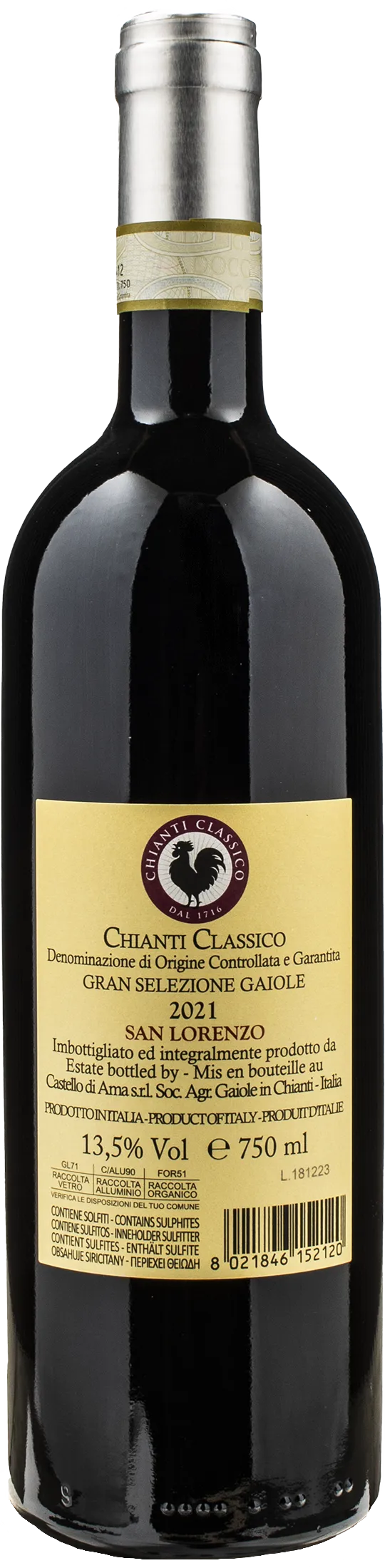 Castello di Ama Chianti Classico Gran Selezione San Lorenzo 2021