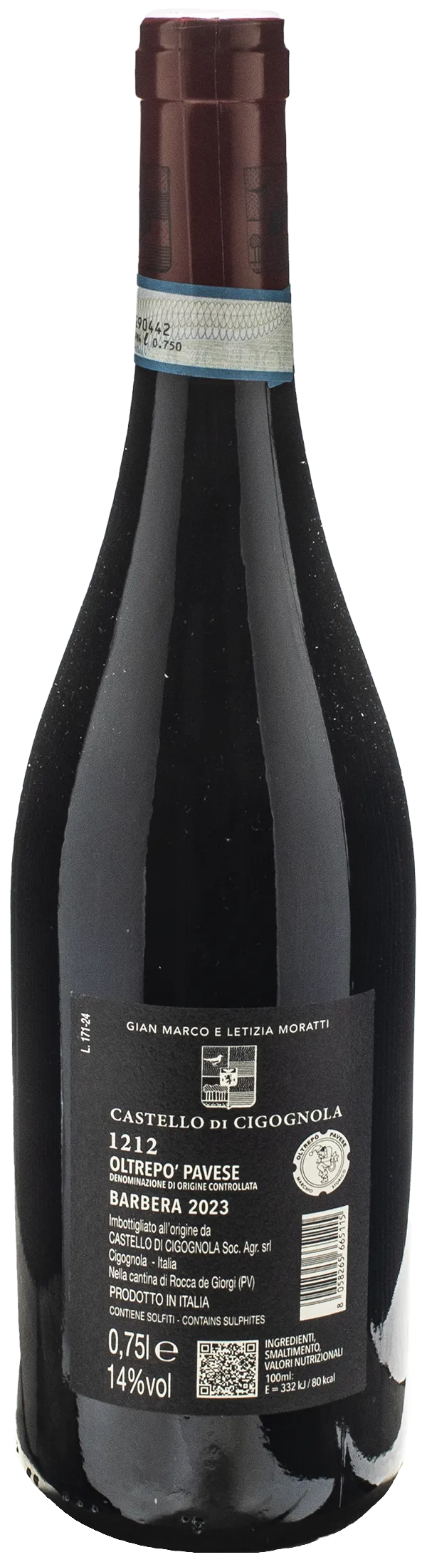 Castello di Cigognola Barbera Dodicidodici 2023