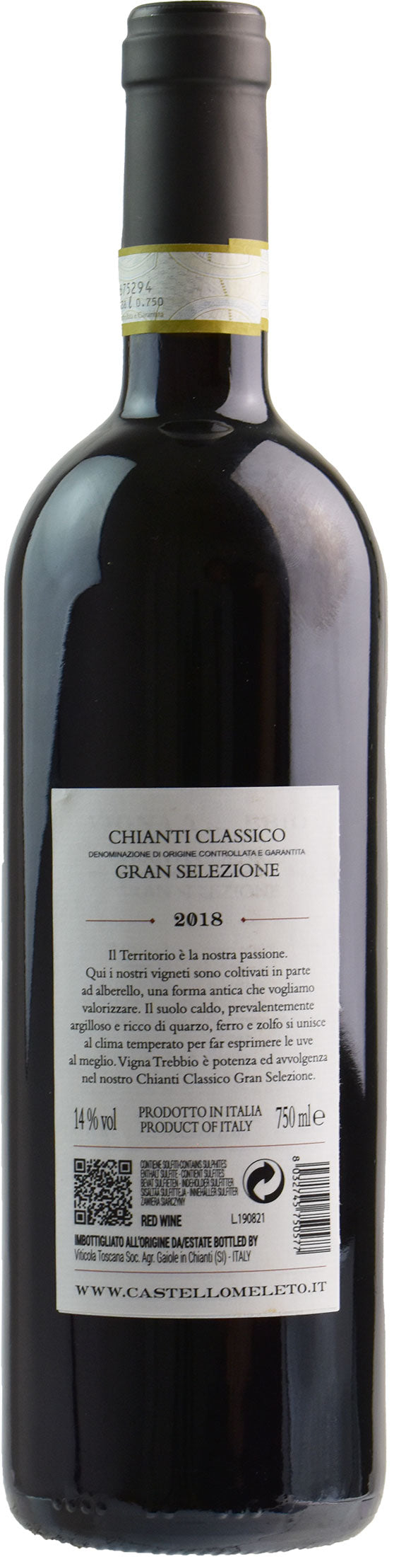 Castello di Meleto Chianti Classico Gran Selezione Vigna Trebbio 2018