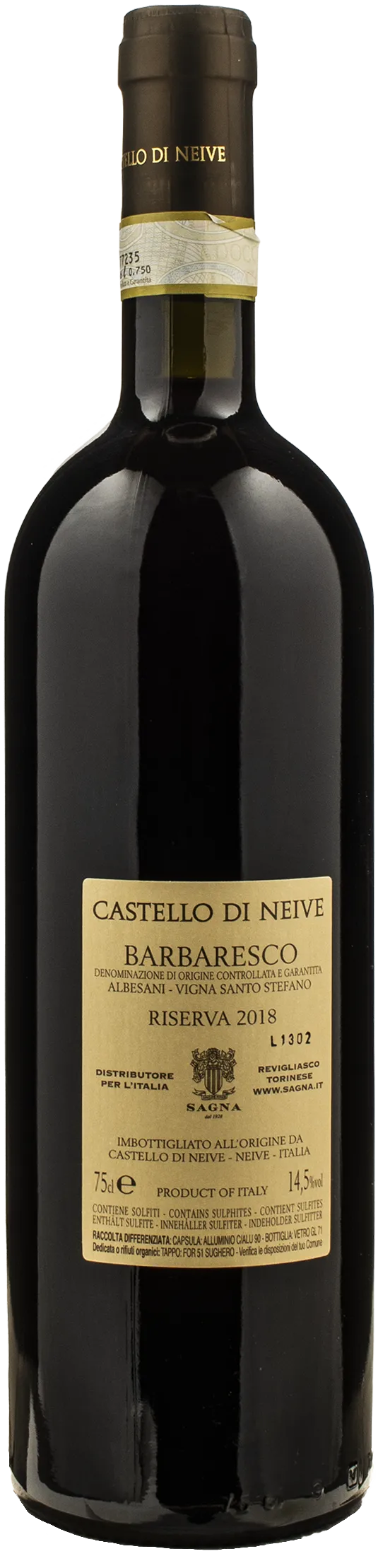 Castello di Neive Barbaresco Santo Stefano Riserva 2018