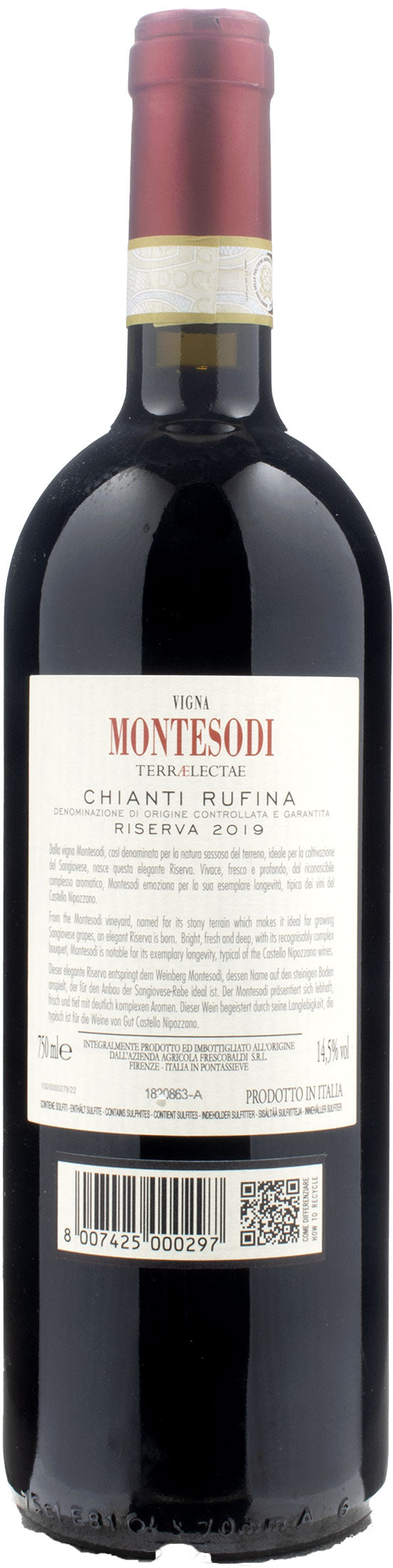 Castello di Nipozzano Chianti Rufina Montesodi Riserva 2019