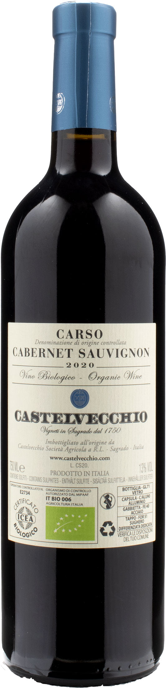 Castelvecchio Carso Cabernet Sauvignon 2020