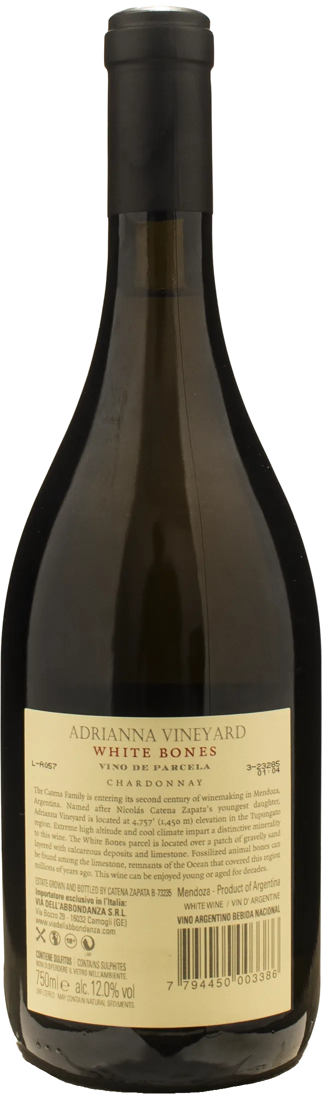 Catena Zapata Adrianna Vineyard White Bones Chardonnay 2021