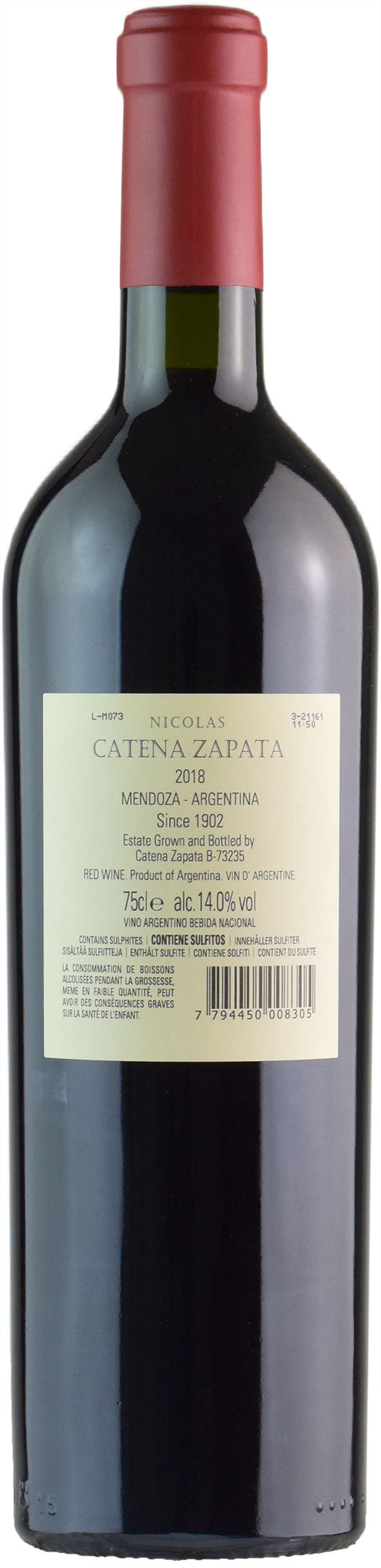 Catena Zapata Nicolas Catena Zapata 2018