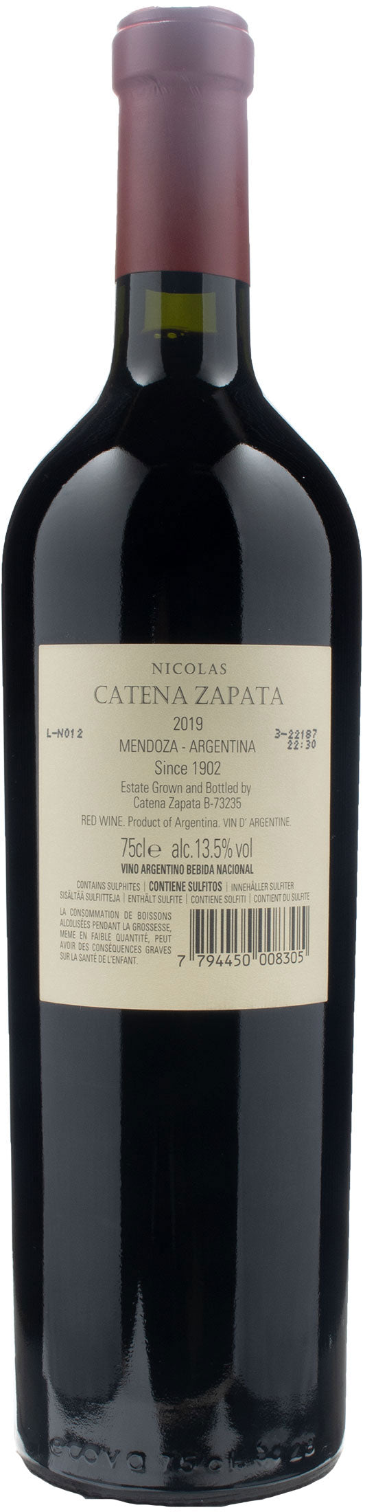 Catena Zapata Nicolas Catena Zapata 2019
