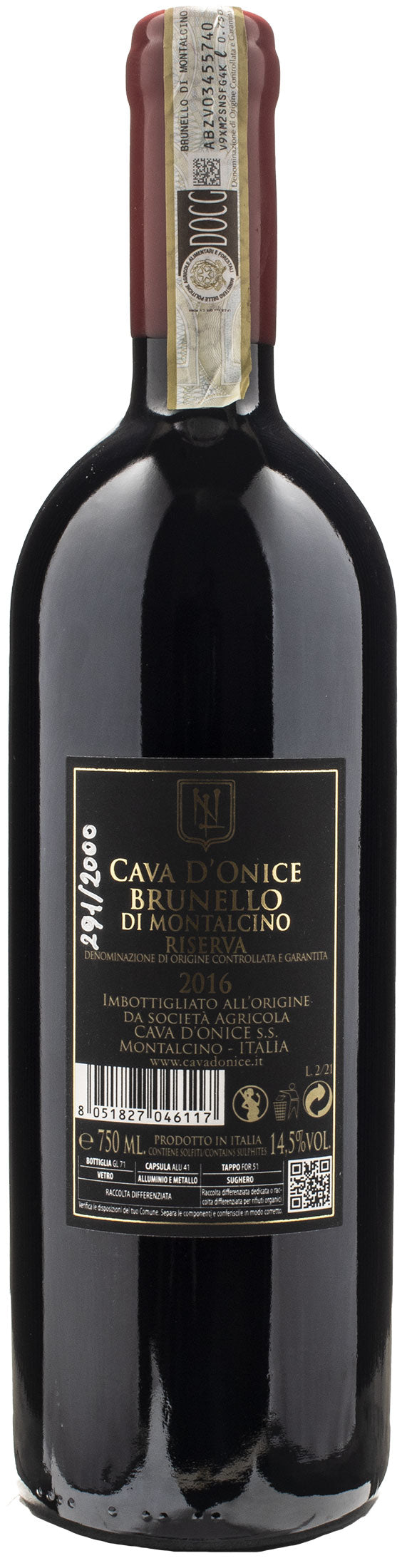 Cava d'Onice Brunello di Montalcino Riserva 2016