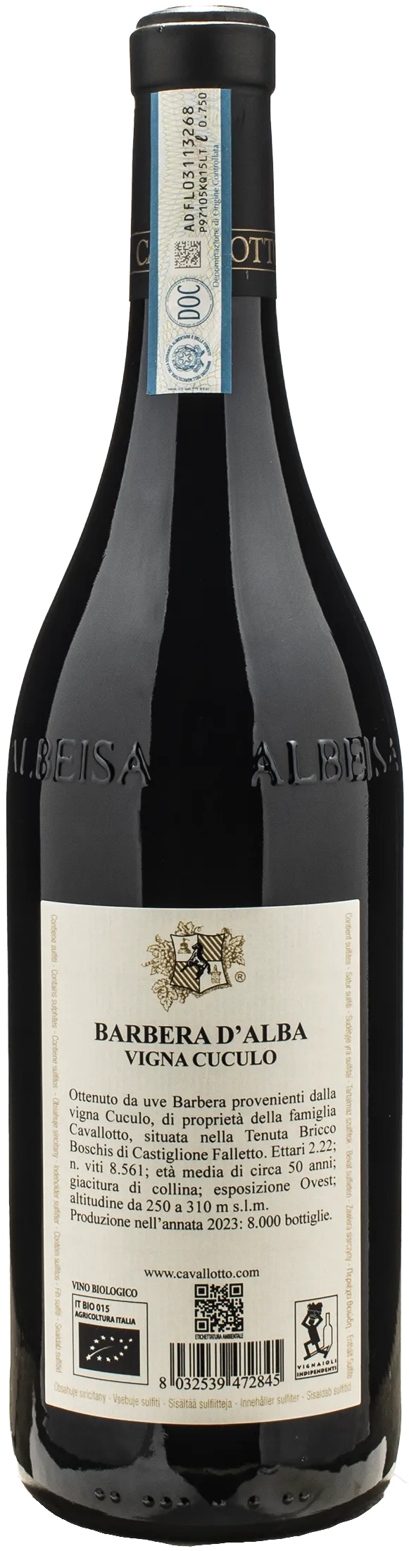 Cavallotto Barbera d'Alba Superiore Vigna del Cuculo 2023