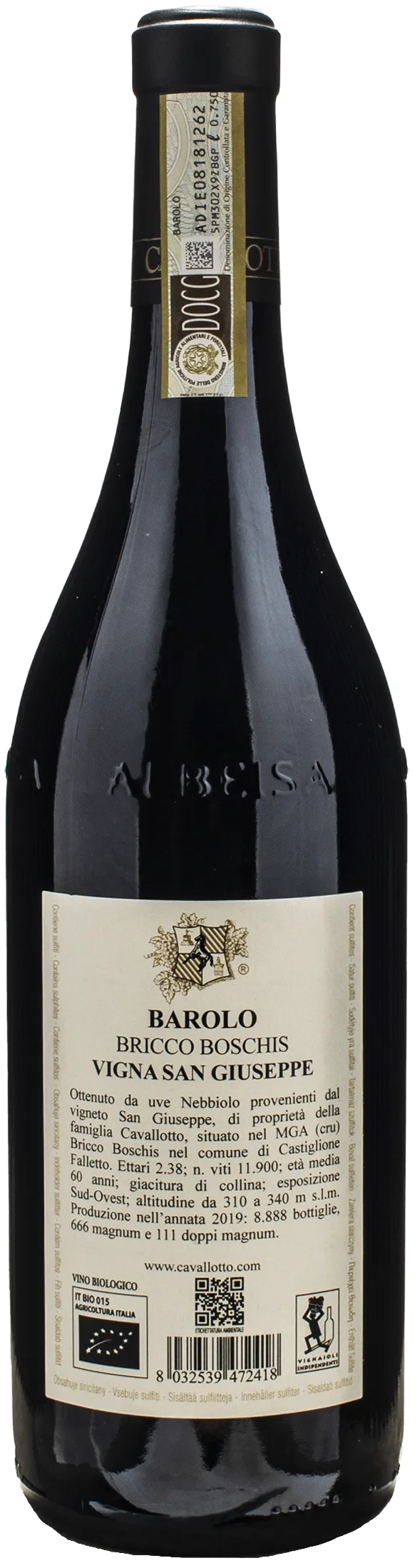 Cavallotto Barolo Riserva Bricco Boschis Vigna San Giuseppe 2019