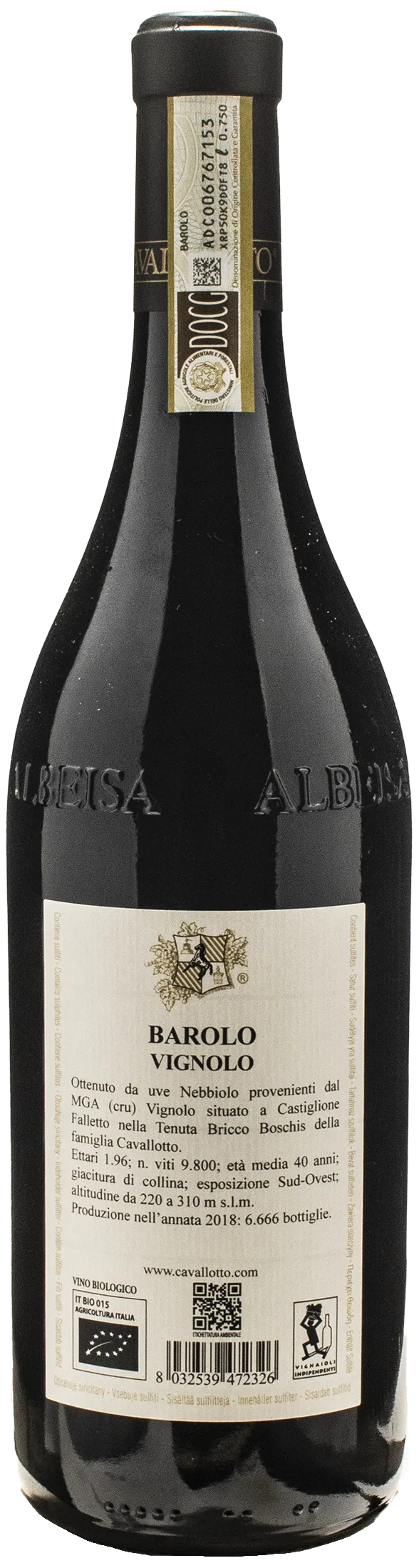 Cavallotto Barolo Riserva Vignolo 2018