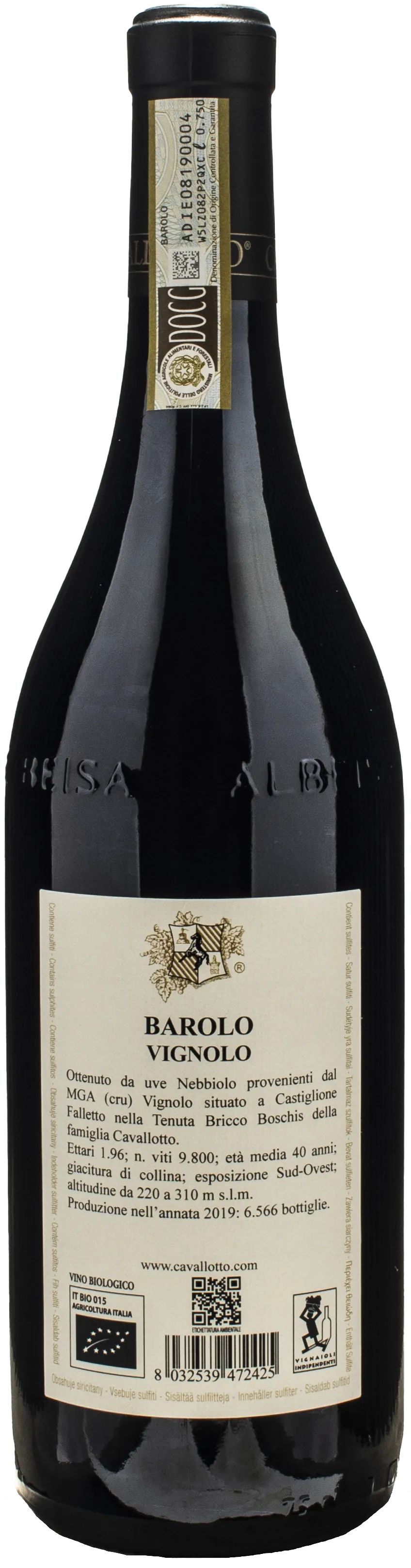 Cavallotto Barolo Riserva Vignolo 2019