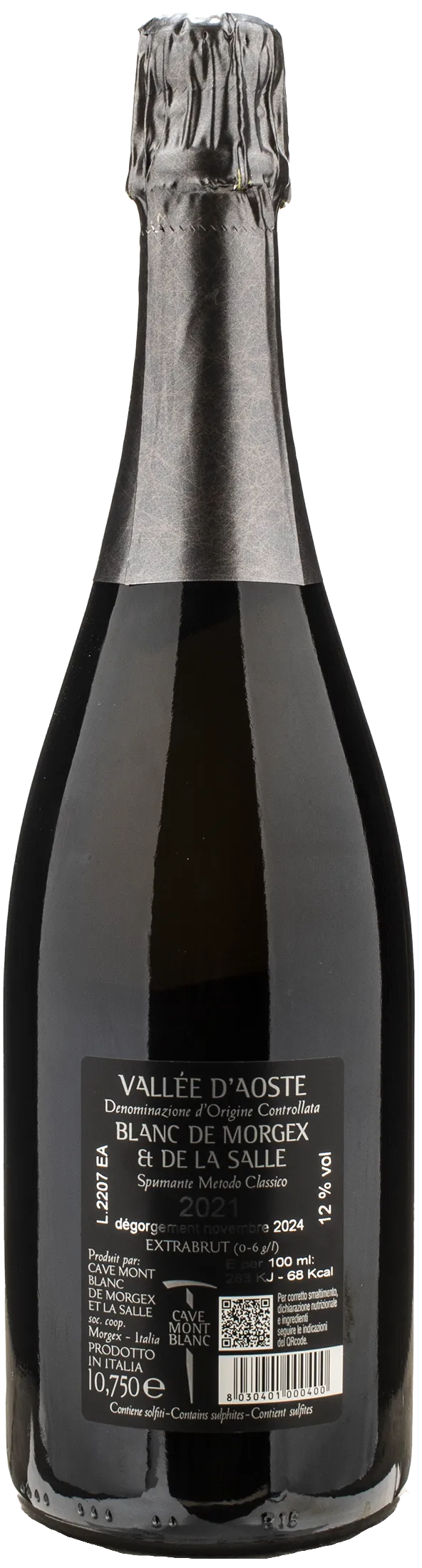 Cave Mont Blanc De Morgex Metodo Classico Extra Brut 2021