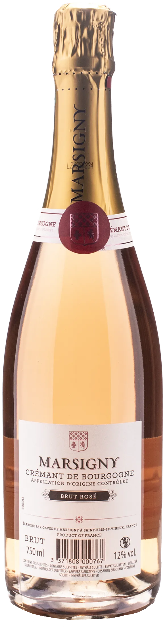 Caves de Marsigny Cremant de Bourgogne Brut Rosè