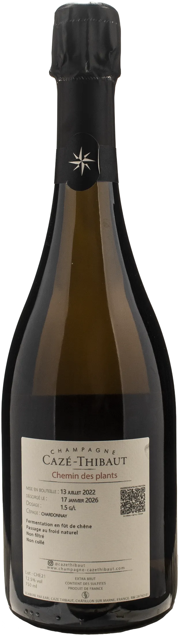 Caze Thibaut Champagne Extra Brut Chemin des Plants 2021
