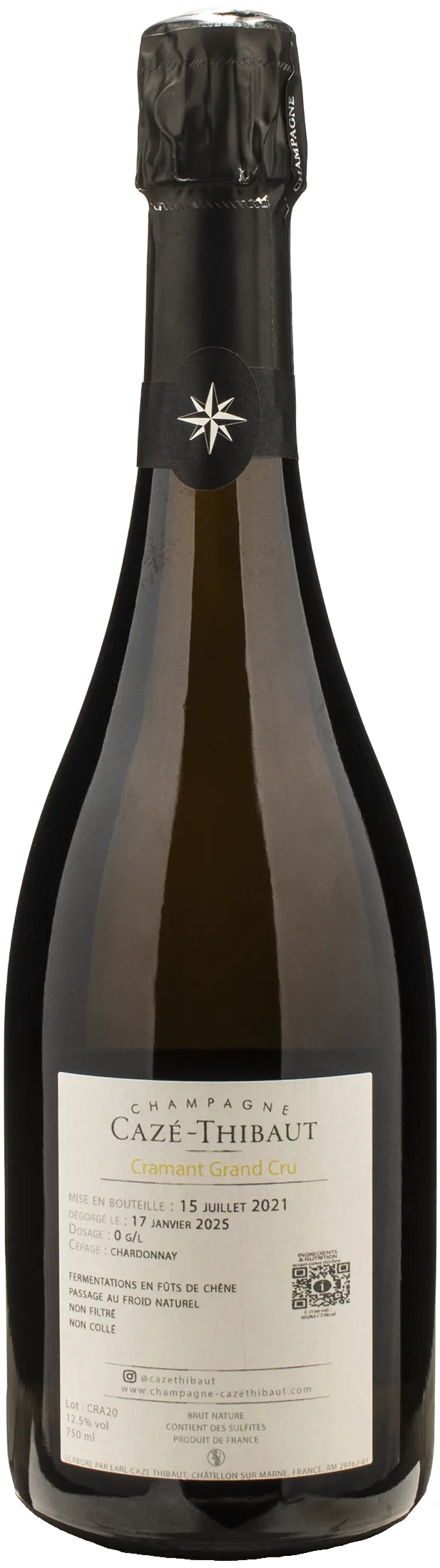 Caze Thibaut Champagne Grand Cru Cramant Chardonnay 2020