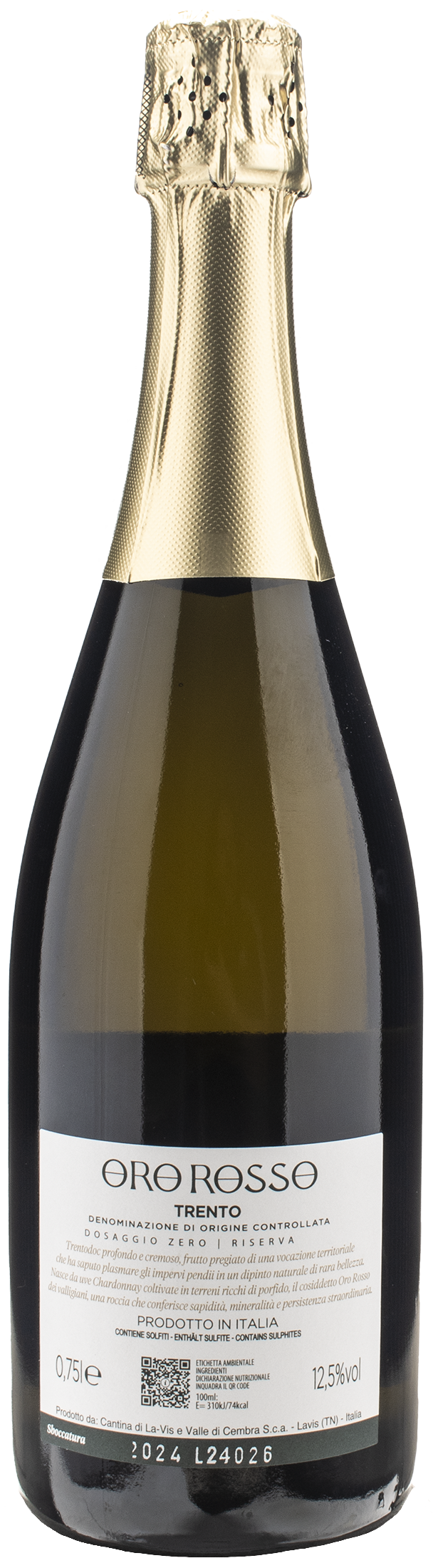 Cembra Trento Oro Rosso Riserva Dosaggio Zero 2018