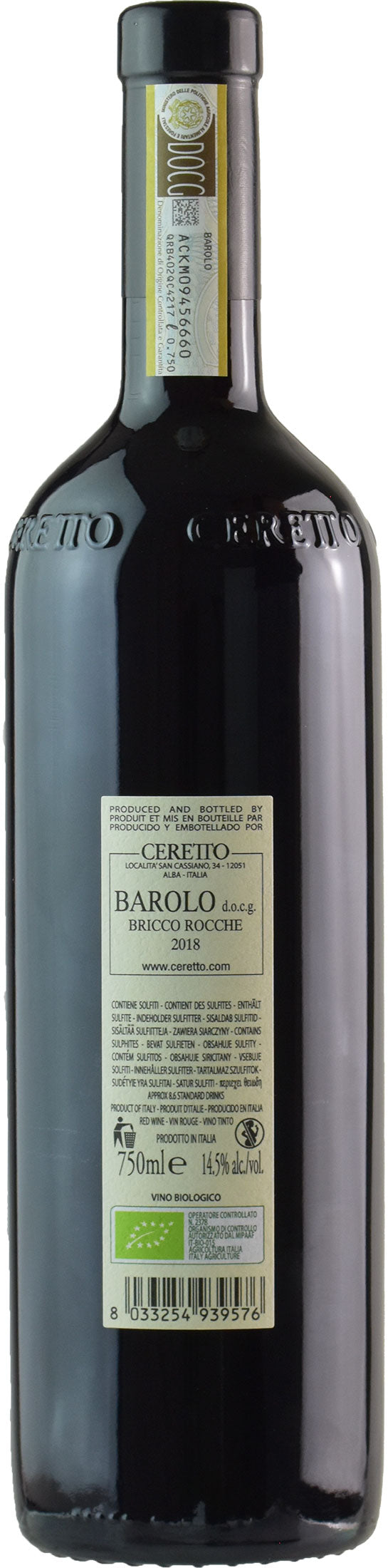Ceretto Barolo Bricco Rocche 2018