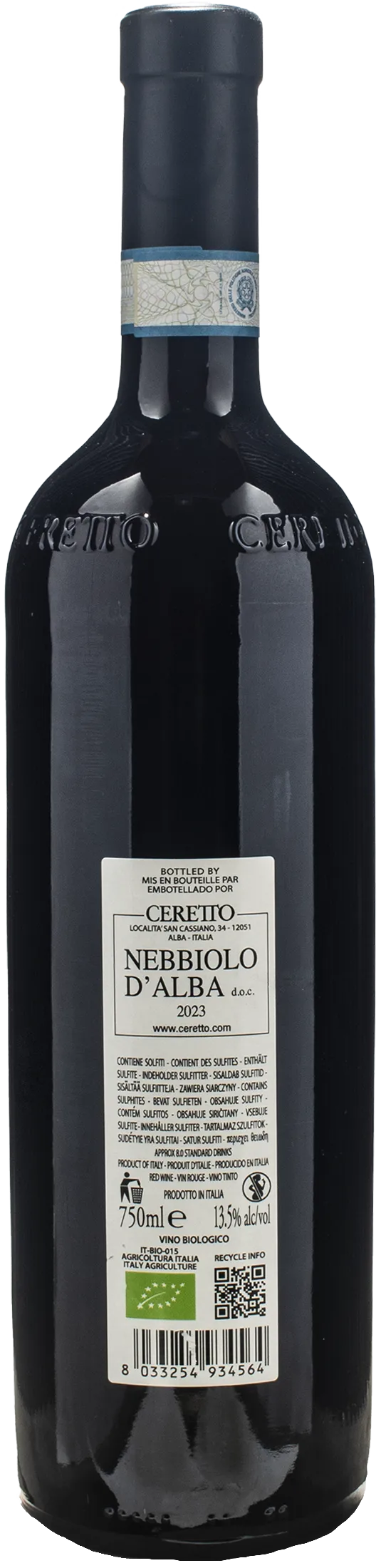 Ceretto Nebbiolo d'Alba Bernardina 2023