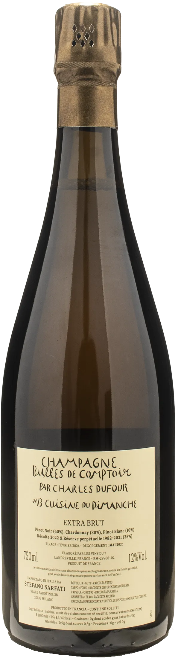 Charles Dufour Champagne Bulles de Comptoir 13 Extra Brut