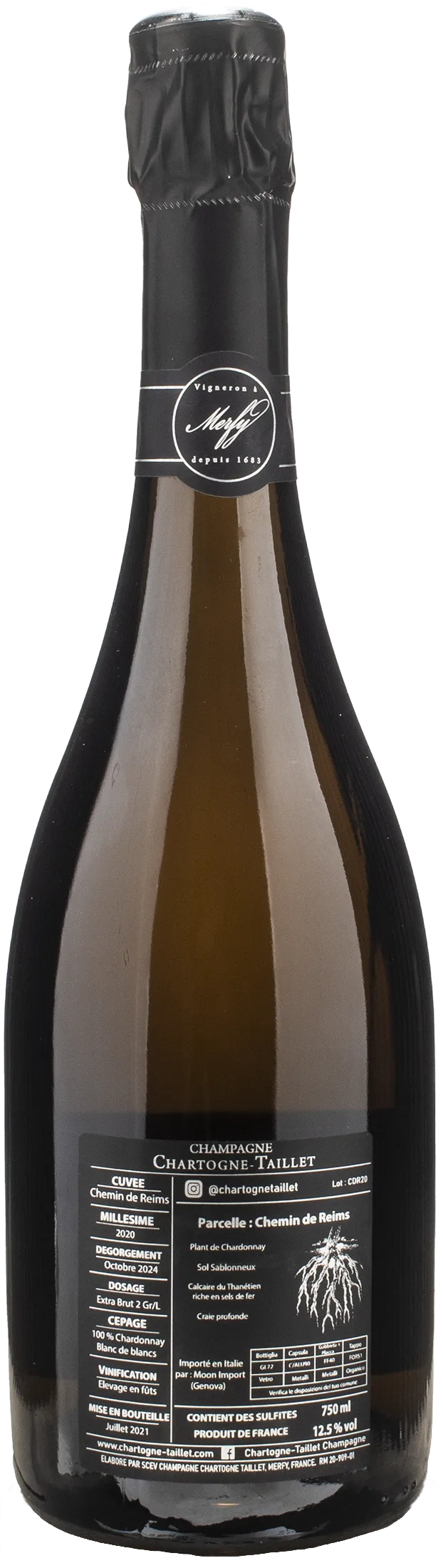 Chartogne Taillet Champagne Chemin de Reims Blanc de Blanc Extra Brut 2020