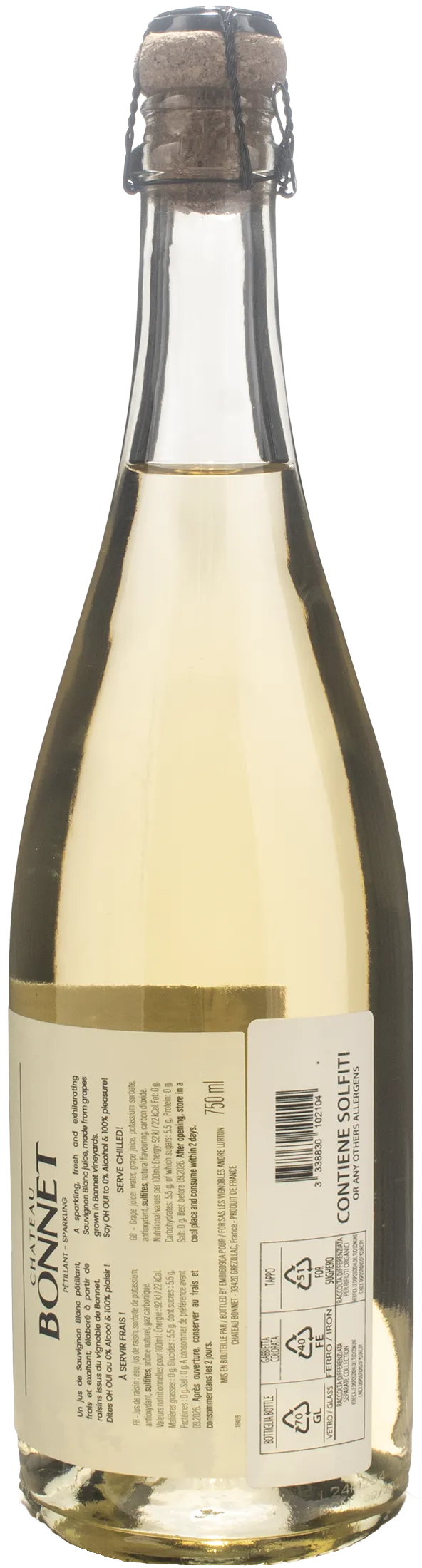 Chateau Bonnet OhOui Petillant Sparkling Zero Alcol