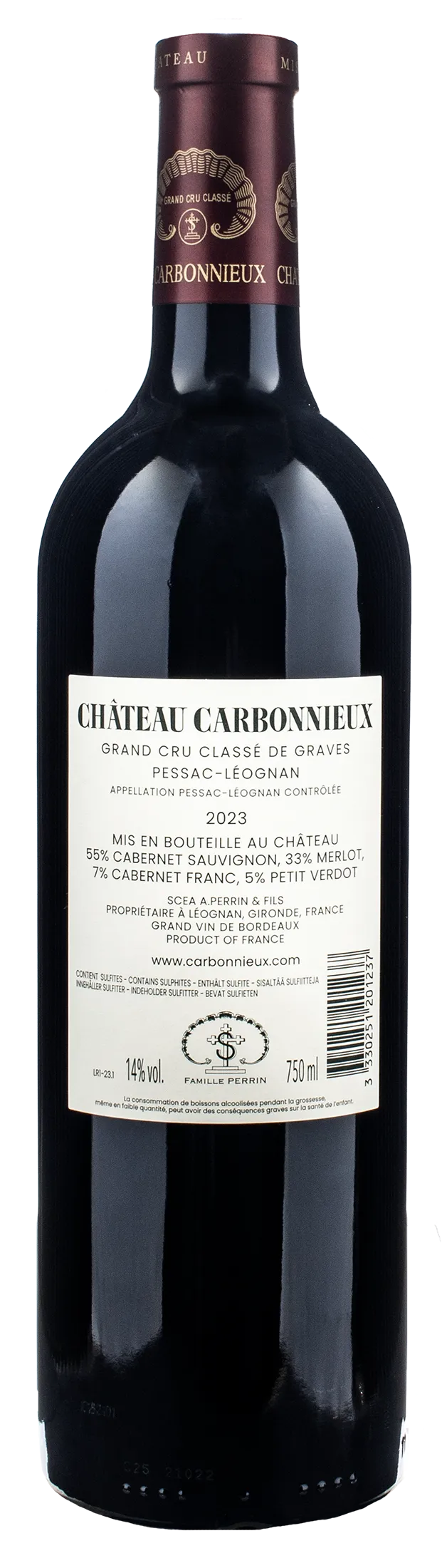 Chateau Carbonnieux Pessac Leognan Grand Cru Classe De Graves Rouge 2023