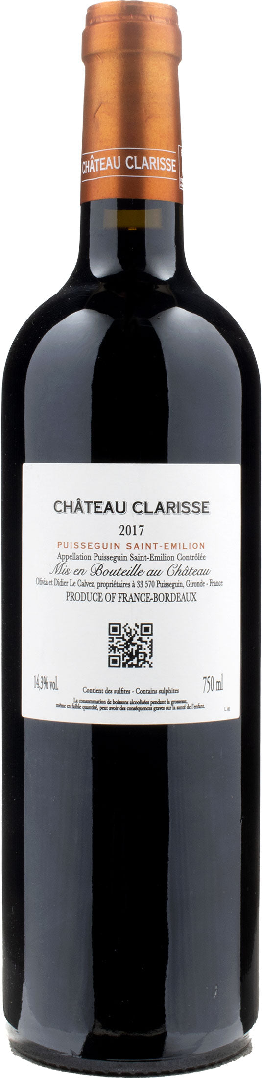 Chateau Clarisse Puisseguin Saint Emilion 2017