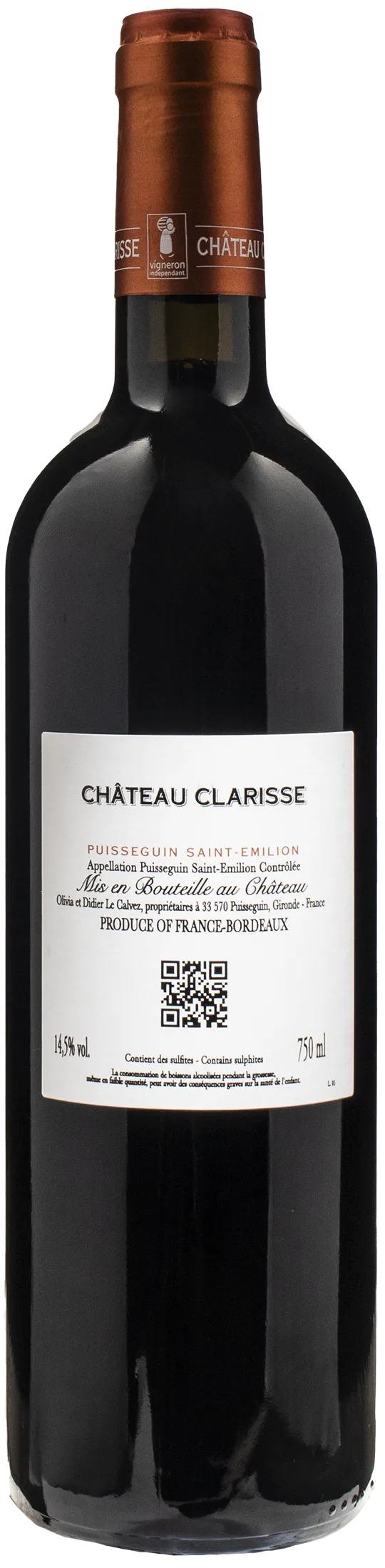 Chateau Clarisse Puisseguin Saint Emilion 2018