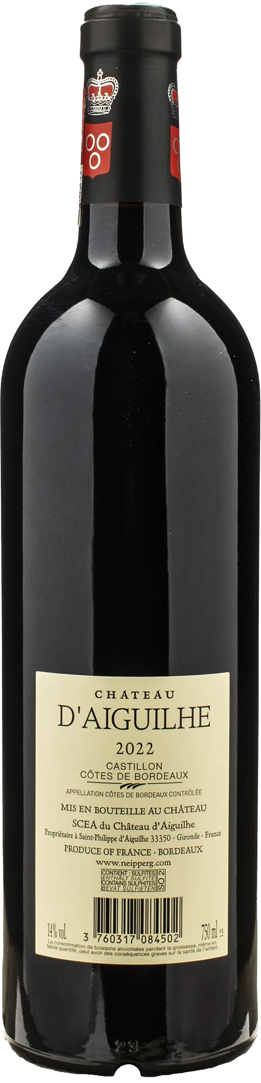 Chateau d'Aiguilhe Castillon Cotes de Bodeaux 2022