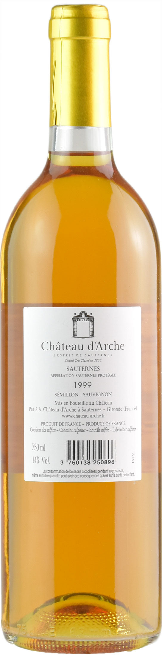 Chateau d'Arche Grand Cru Classe de Sauternes 1999