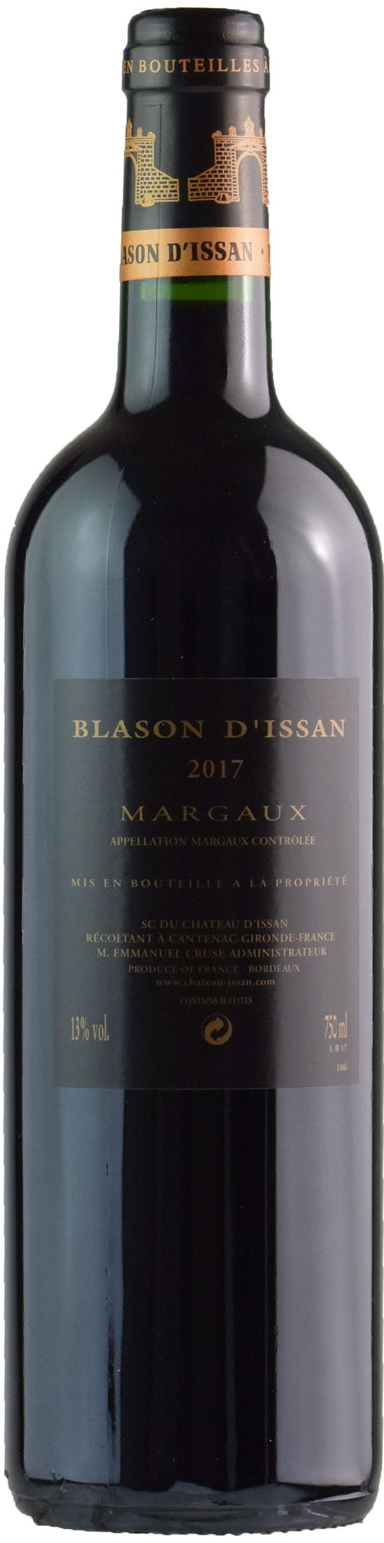 Chateau d'Issan Blason d'Issan Margaux 2017