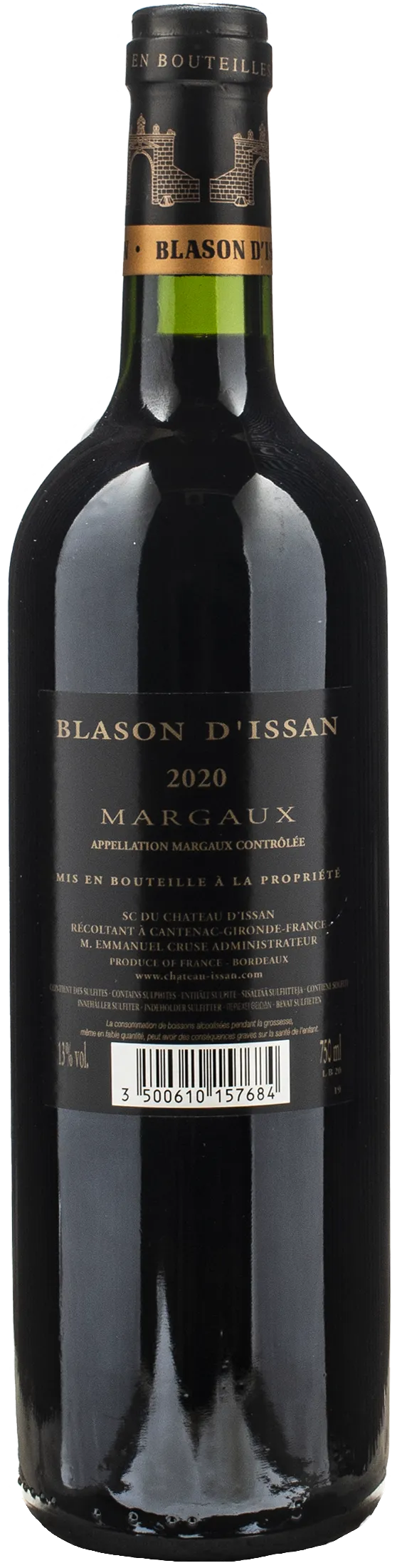 Chateau d'Issan Blason d'Issan Margaux 2020