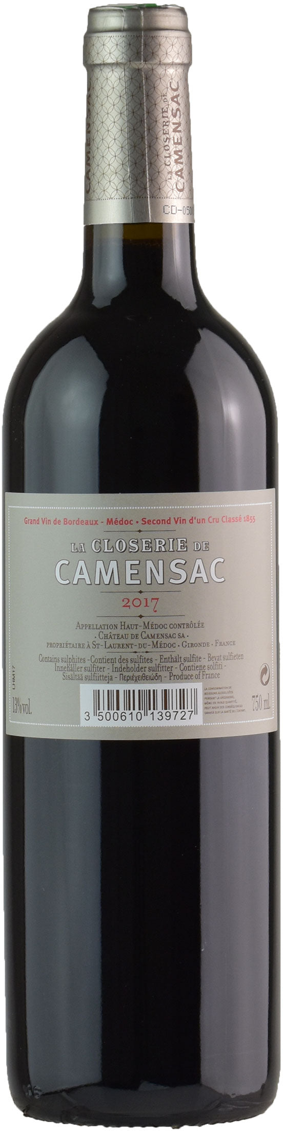 Chateau de Camensac La Closerie de Camensac Haut Medoc 2017
