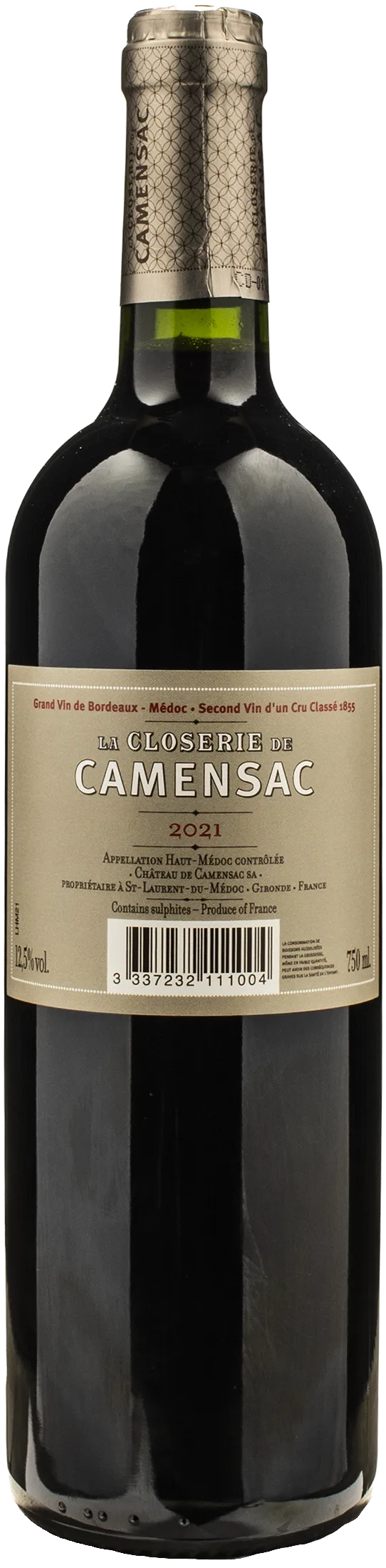 Chateau de Camensac La Closerie de Camensac Haut Medoc 2021