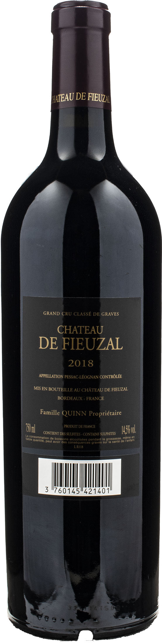 Chateau de Fieuzal Pessac Leognan Grand Cru Rouge 2018