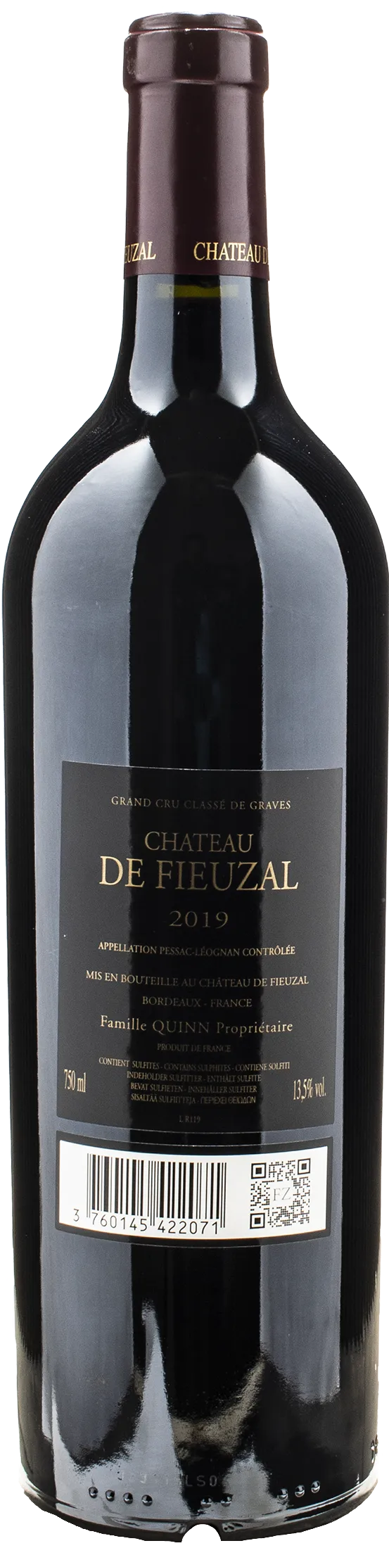 Chateau de Fieuzal Pessac Leognan Grand Cru Rouge 2019
