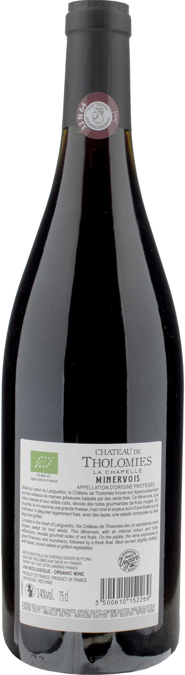 Chateau de Tholomies Minervois La Chapelle 2021