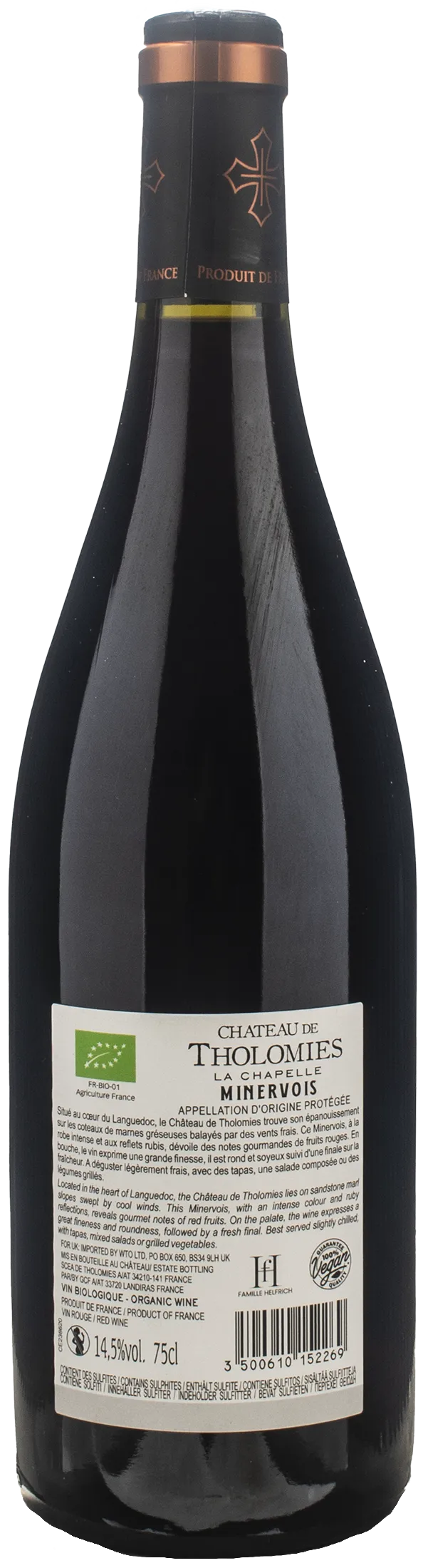 Chateau de Tholomies Minervois La Chapelle 2022