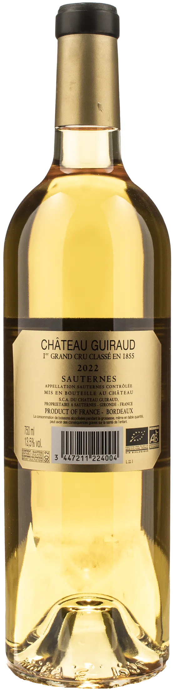 Chateau Guiraud Sauternes 1er Grand Cru Classe 2022