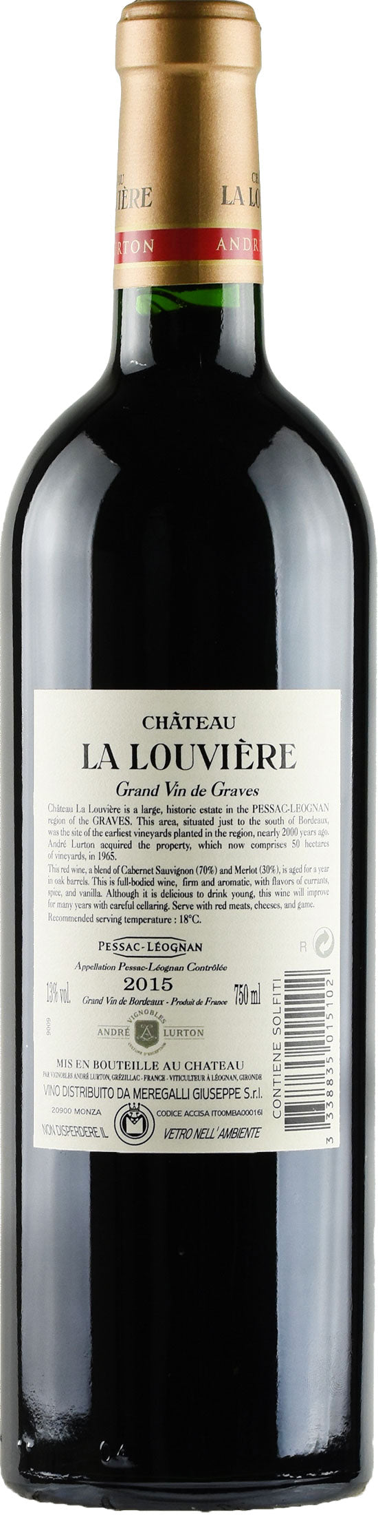 Chateau La Louviere Rouge 2015
