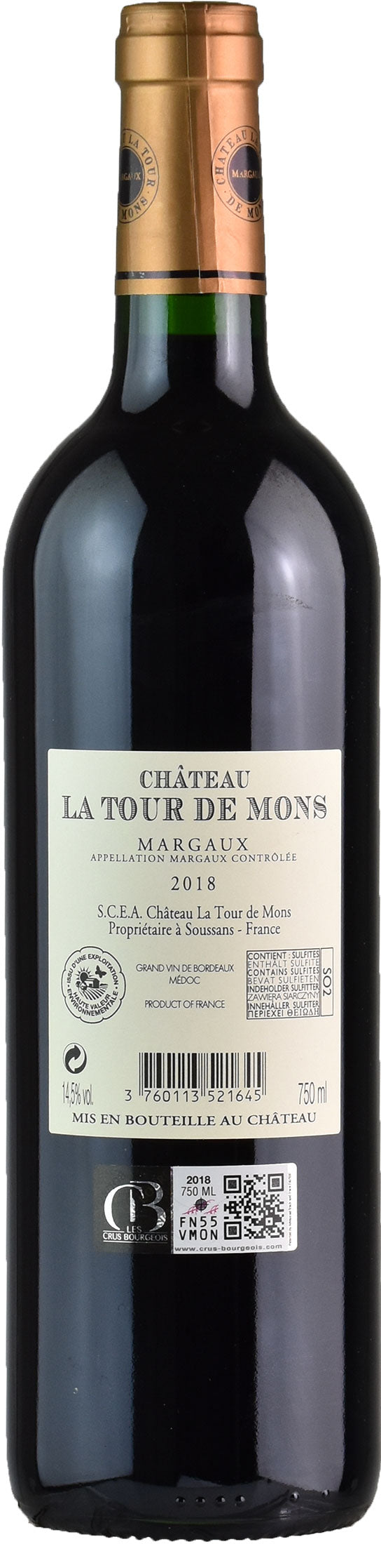 Chateau La Tour de Mons Margaux 2018