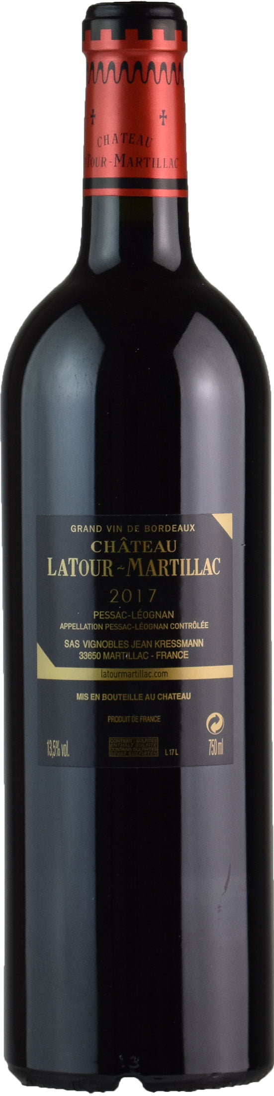Chateau Latour Martillac Pessac Leognan Grand Cru Classe Rouge 2017