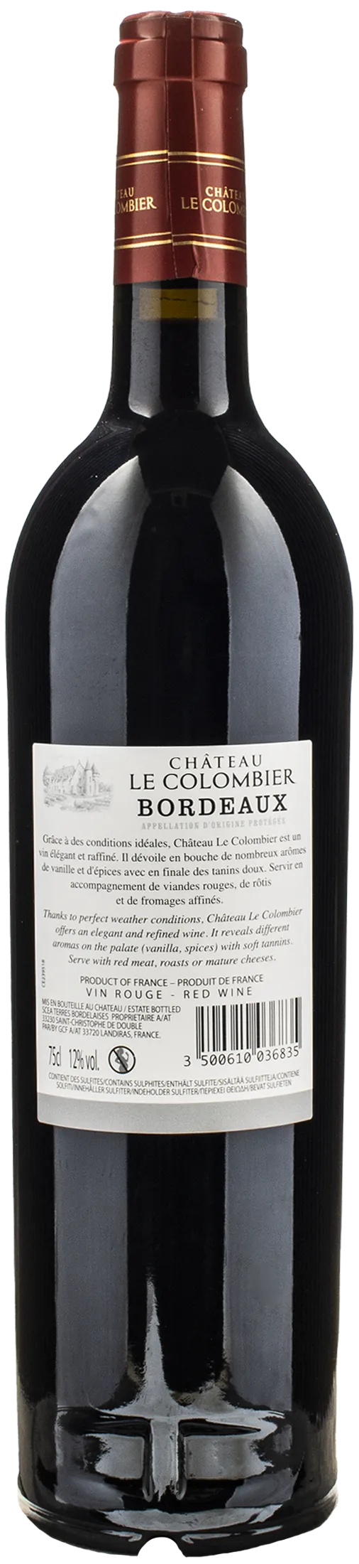 Chateau Le Colombier Bordeaux Rouge 2021
