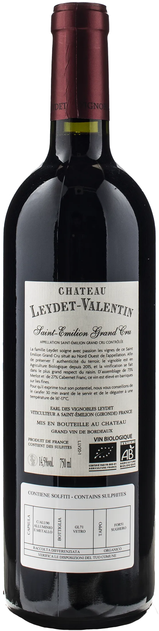 Chateau Leydet Valentin Saint Emilion Grand Cru 2020