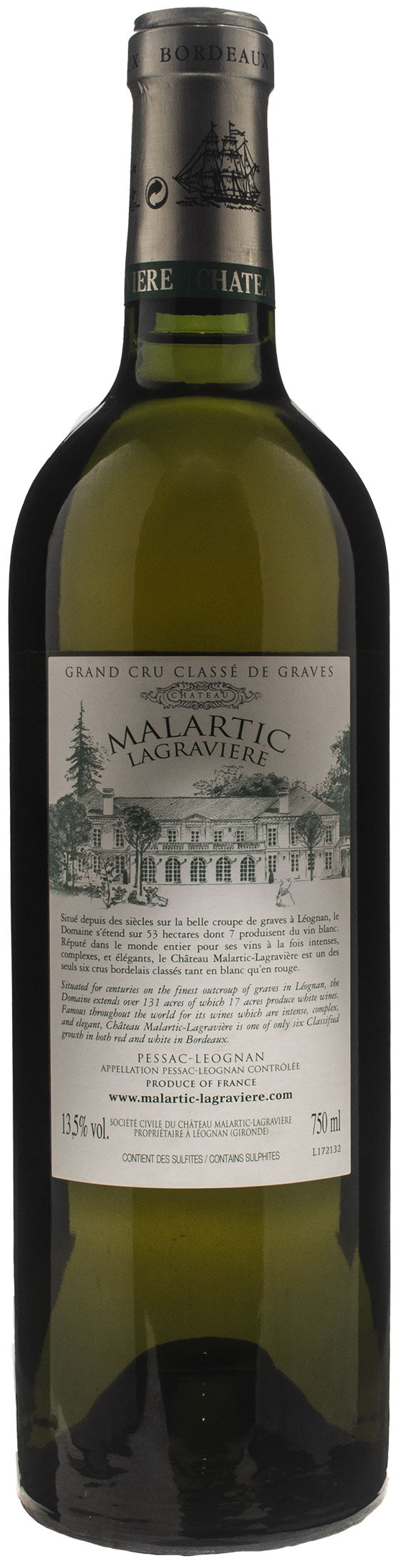 Chateau Malartic Lagraviere Pessac Leognan Grand Cru Classe Blanc 2013