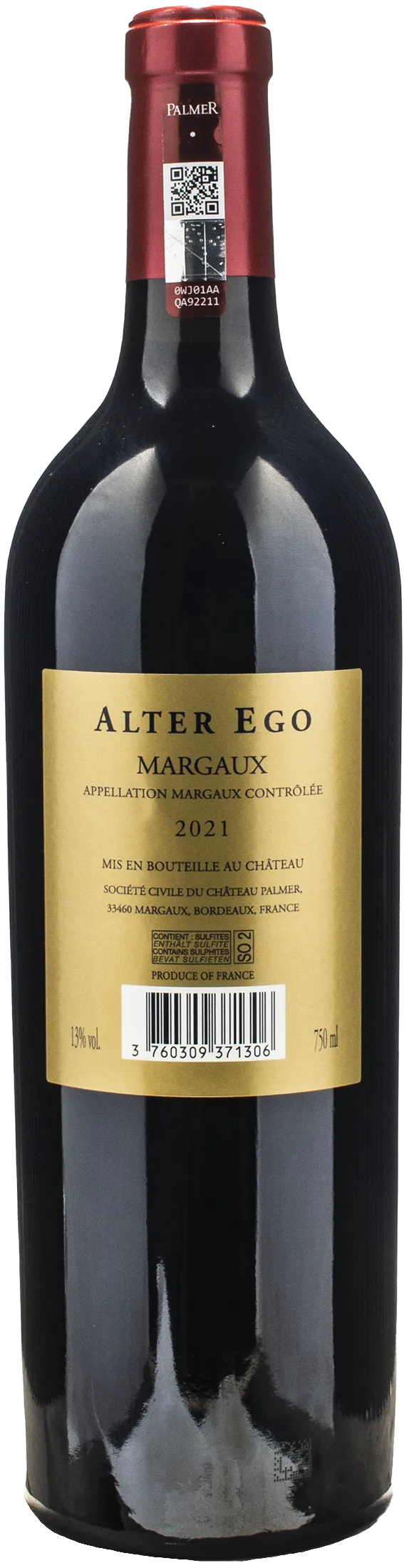 Chateau Palmer Margaux Alter Ego Medoc 2021