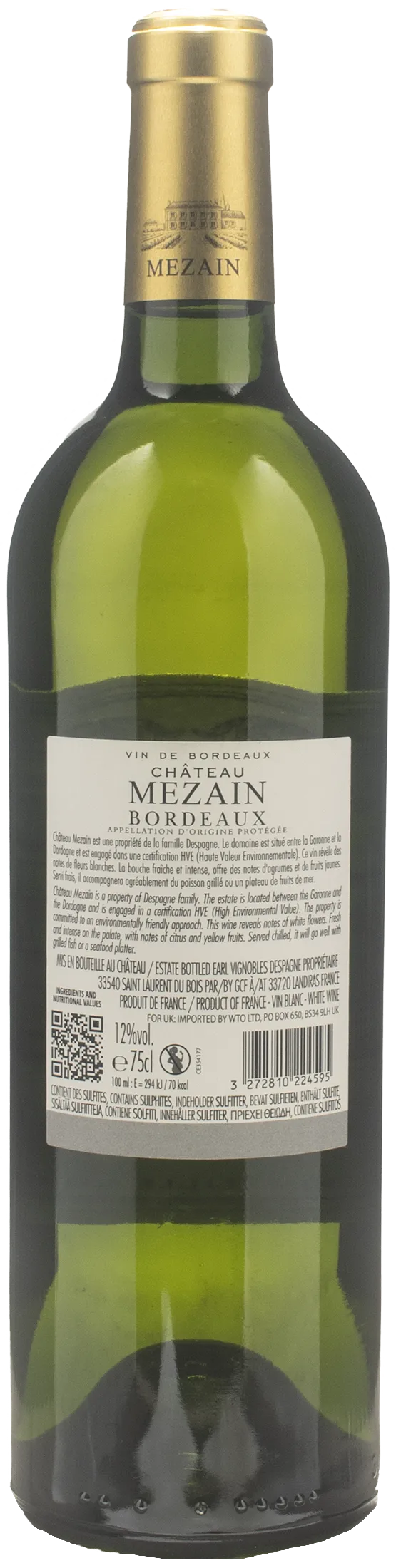 Chateau Mezain Bordeaux Sauvignon Blanc 2024