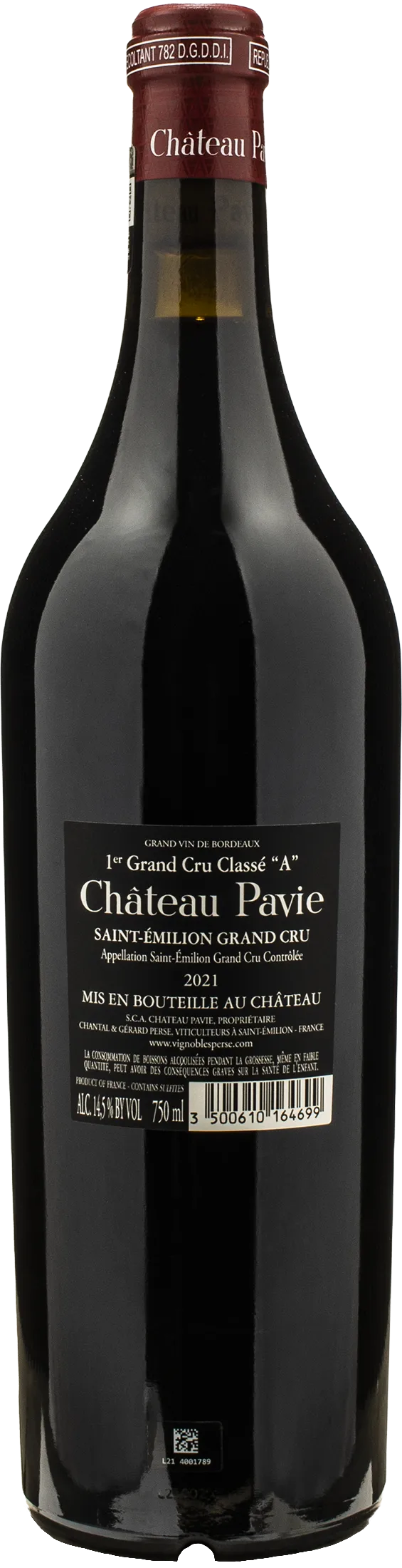 Chateau Pavie Saint Emilion 1er Grand Cru Classe A 2021
