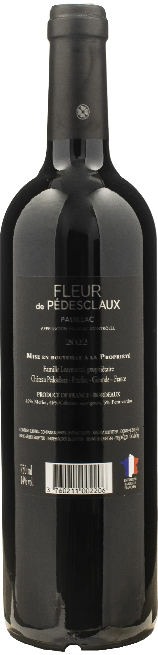 Chateau Pedesclaux Pauillac Fleur de Pedesclaux 2022
