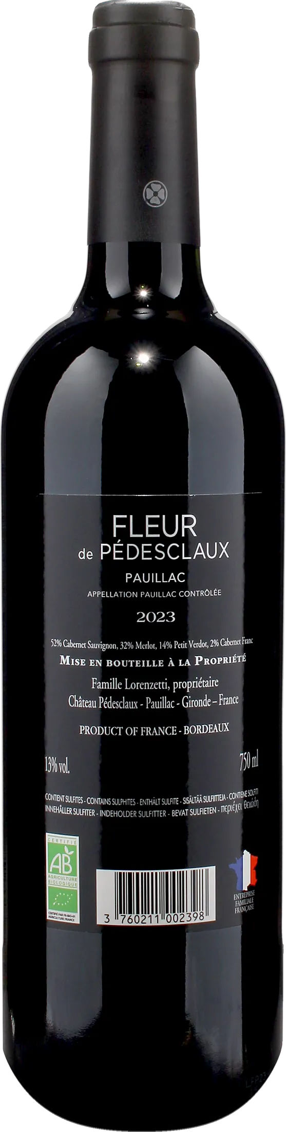 Chateau Pedesclaux Pauillac Fleur de Pedesclaux 2023