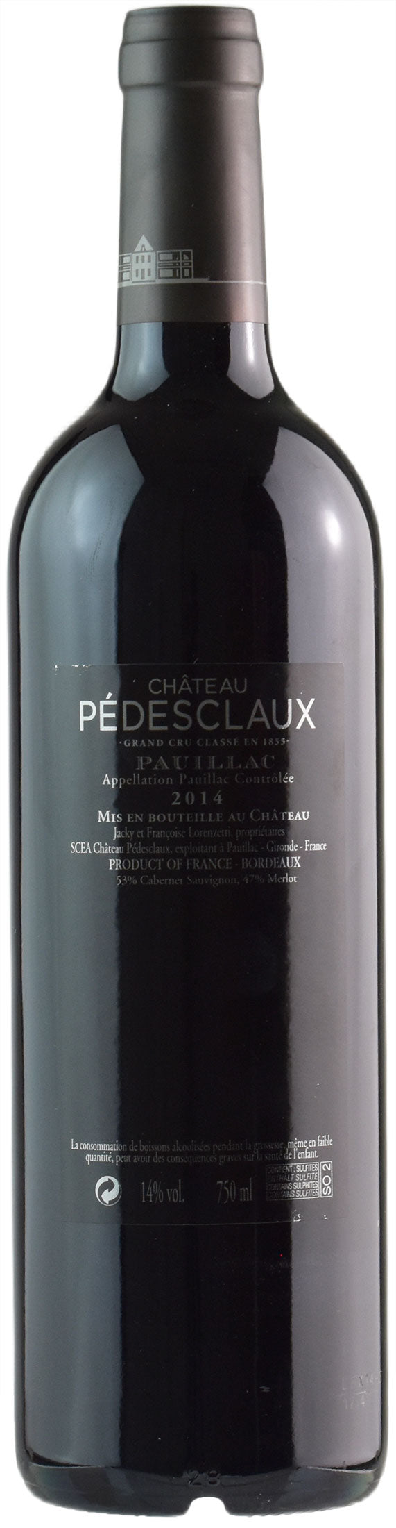 Chateau Pedesclaux Pauillac Grand Cru 2014